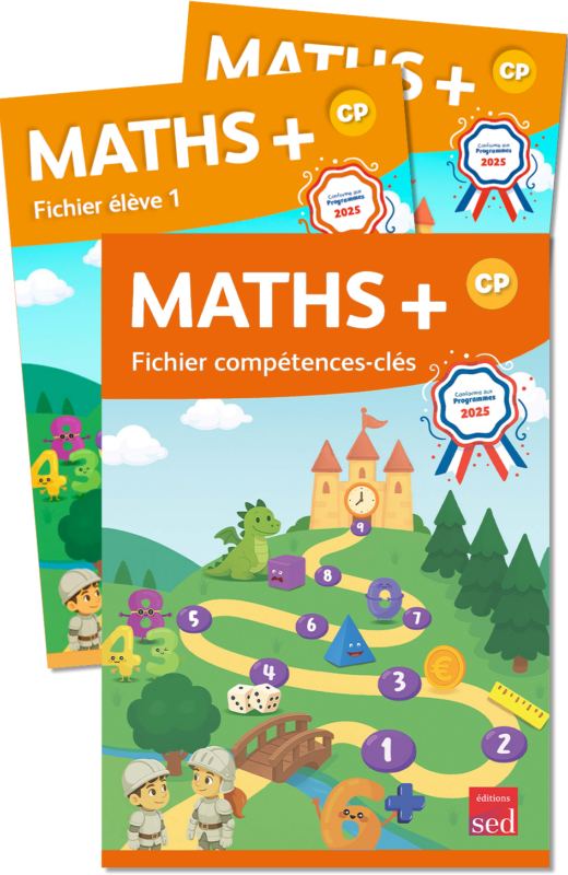 MATHS + - Lot de 3 cahiers - CP - PROGRAMMES 2025
